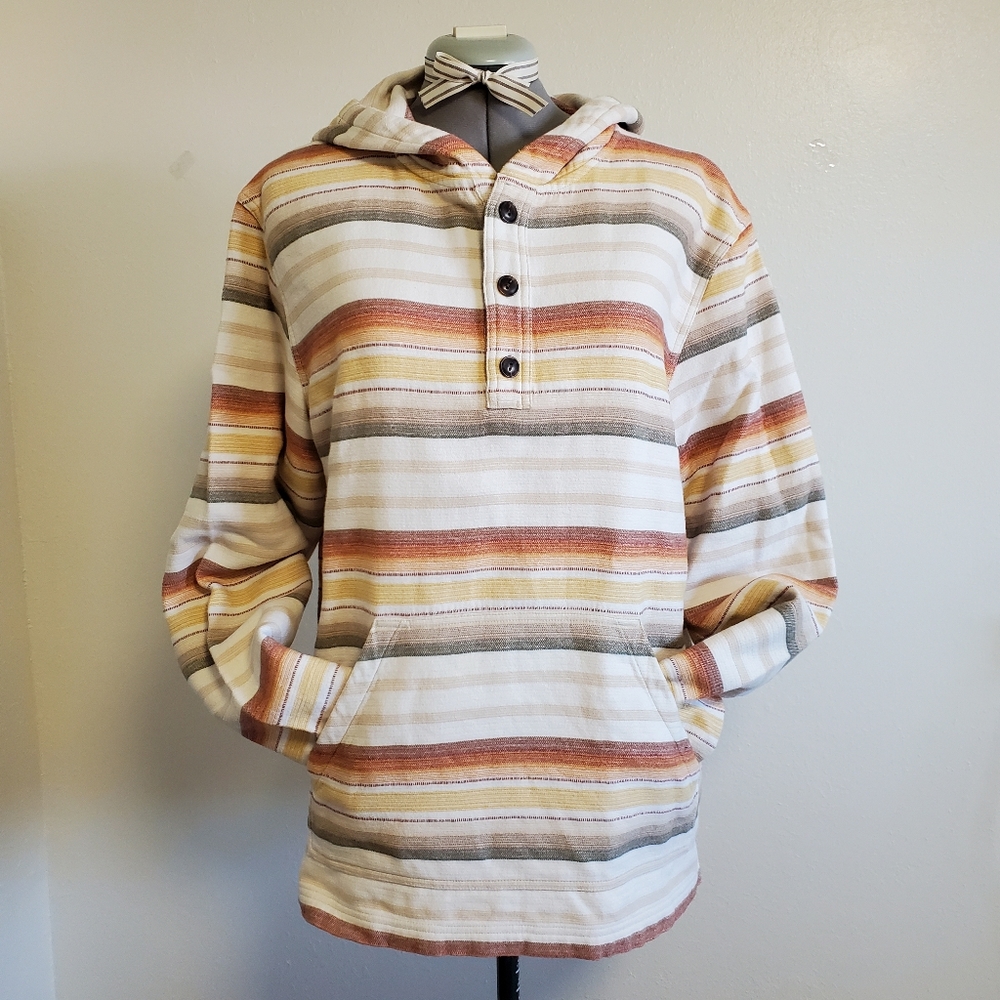 Men's Pendleton Stripe Pullover Hoodie sz S